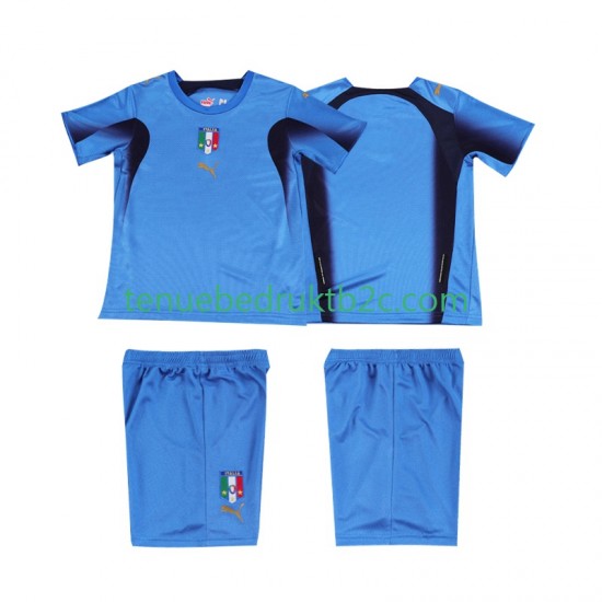 Thuisshirt Retro Italië Voetbalteneu Kinderen 2006 S-S