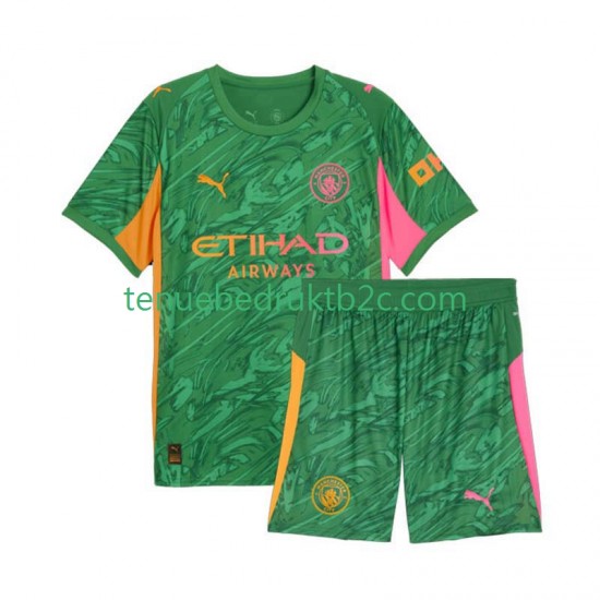 Thuisshirt Manchester City Keeper Voetbalteneu Kinderen 2025-26 S-S