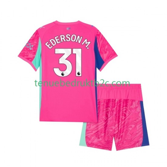 Uitshirt Manchester City Keeper Ederson Moraes 31 Voetbalteneu Kinderen 2025-26 S-S
