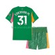 Thuisshirt Manchester City Keeper Ederson Moraes 31 Voetbalteneu Kinderen 2025-26 S-S