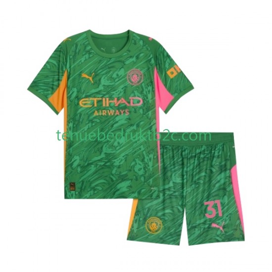 Thuisshirt Manchester City Keeper Ederson Moraes 31 Voetbalteneu Kinderen 2025-26 S-S