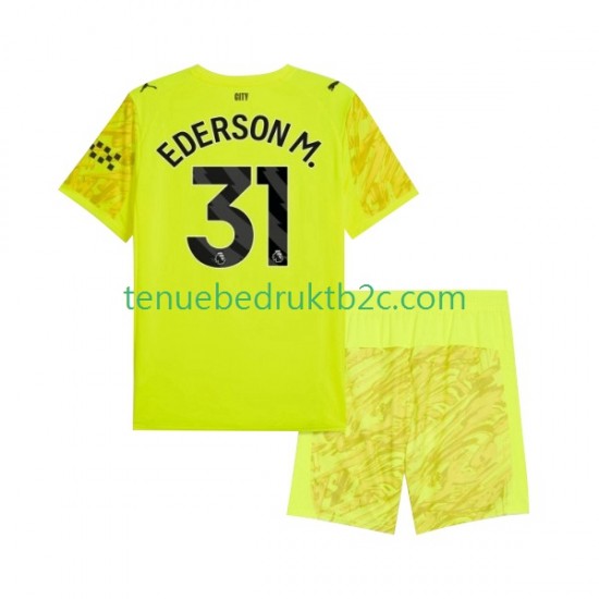 3de shirt Manchester City Keeper Ederson Moraes 31 Voetbalteneu Kinderen 2025-26 S-S
