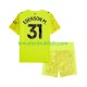3de shirt Manchester City Keeper Ederson Moraes 31 Voetbalteneu Kinderen 2025-26 S-S