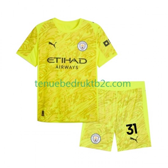 3de shirt Manchester City Keeper Ederson Moraes 31 Voetbalteneu Kinderen 2025-26 S-S