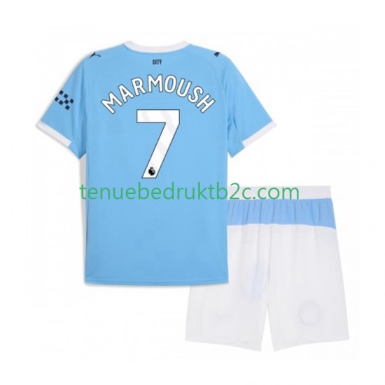Thuisshirt Manchester City Omar Marmoush 7 Voetbalteneu Kinderen 2025-26 S-S