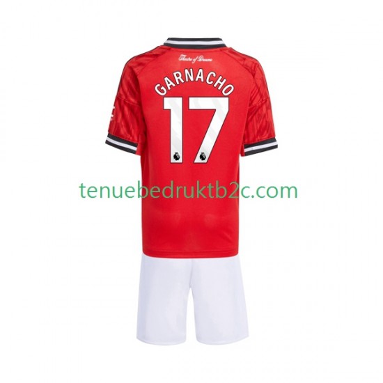 Thuisshirt Manchester United Alejandro Garnacho 17 Voetbalteneu Kinderen 2025-26 S-S