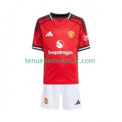 Thuisshirt Manchester United Voetbalteneu Kinderen 2025-26 S-S