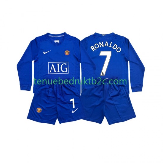 Uitshirt Retro Manchester United Cristiano Ronaldo 7 Voetbalteneu Kinderen 2008 L-S