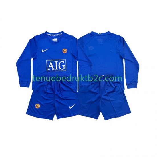 Uitshirt Retro Manchester United Voetbalteneu Kinderen 2008 L-S