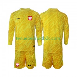 Thuisshirt Polen Keeper Voetbalteneu Kinderen 2024 L-S