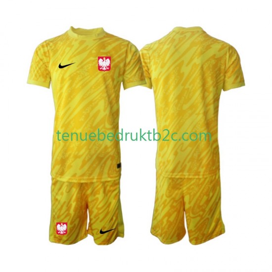 Thuisshirt Polen Keeper Voetbalteneu Kinderen 2024 S-S