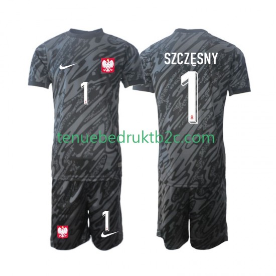 Uitshirt Polen Keeper Szczesny 1 Voetbalteneu Kinderen 2024 S-S