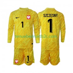 Thuisshirt Polen Keeper Szczesny 1 Voetbalteneu Kinderen 2024 L-S