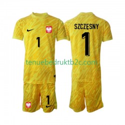 Thuisshirt Polen Keeper Szczesny 1 Voetbalteneu Kinderen 2024 S-S