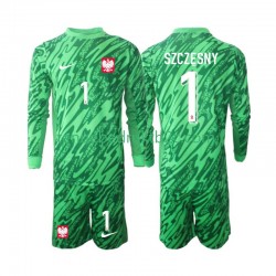 3de shirt Polen Keeper Szczesny 1 Voetbalteneu Kinderen 2024 L-S