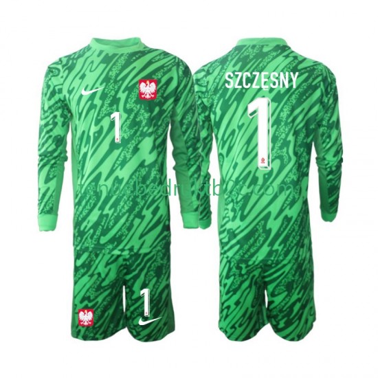 3de shirt Polen Keeper Szczesny 1 Voetbalteneu Kinderen 2024 L-S