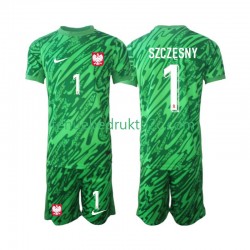 3de shirt Polen Keeper Szczesny 1 Voetbalteneu Kinderen 2024 S-S