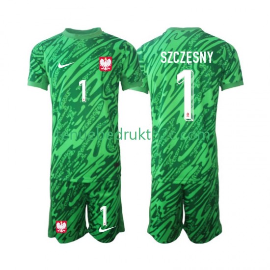 3de shirt Polen Keeper Szczesny 1 Voetbalteneu Kinderen 2024 S-S