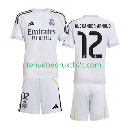 Thuisshirt Real Madrid Alexander-Arnold 12 Voetbalteneu Kinderen 2025-26 S-S