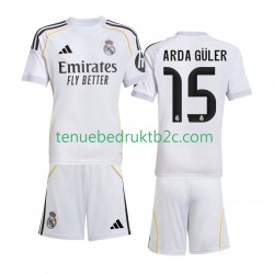 Thuisshirt Real Madrid Arda Guler 15 Voetbalteneu Kinderen 2025-26 S-S