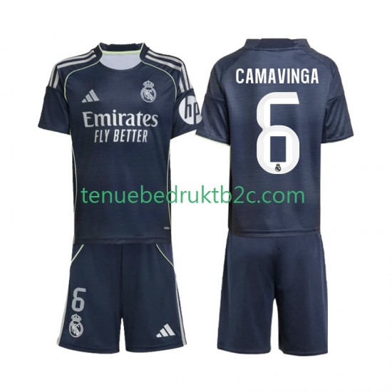 Uitshirt Real Madrid Camavinga 6 Voetbalteneu Kinderen 2025-26 S-S
