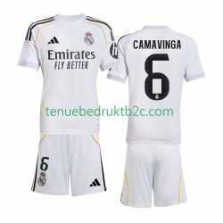 Thuisshirt Real Madrid Camavinga 6 Voetbalteneu Kinderen 2025-26 S-S
