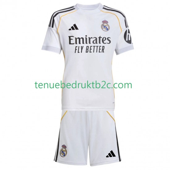 Thuisshirt Real Madrid Voetbalteneu Kinderen 2025-26 S-S