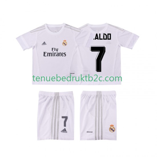 Thuisshirt Retro Real Madrid Cristiano Ronaldo 7 2015 2016 Voetbalteneu Kinderen S-S