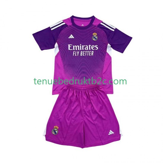 Uitshirt Real Madrid Keeper Voetbalteneu Kinderen 2025-26 S-S