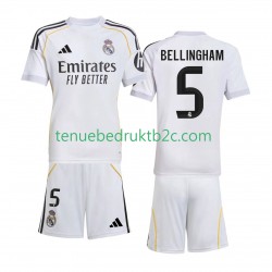 Thuisshirt Real Madrid Jude Bellingham 5 Voetbalteneu Kinderen 2025-26 S-S