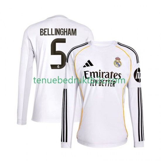 Thuisshirt Real Madrid Jude Bellingham 5 Mannen 2025-26 L-S