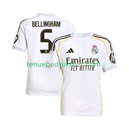 Thuisshirt Real Madrid Jude Bellingham 5 Mannen 2025-26 S-S