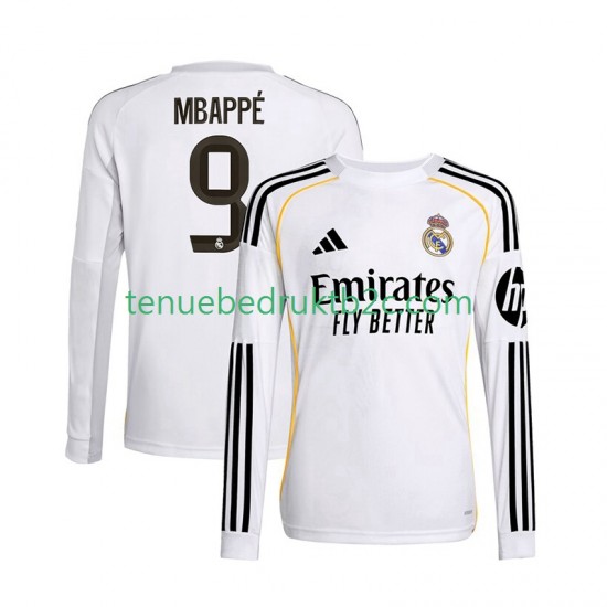 Thuisshirt Real Madrid Kylian Mbappe 9 Mannen 2025-26 L-S