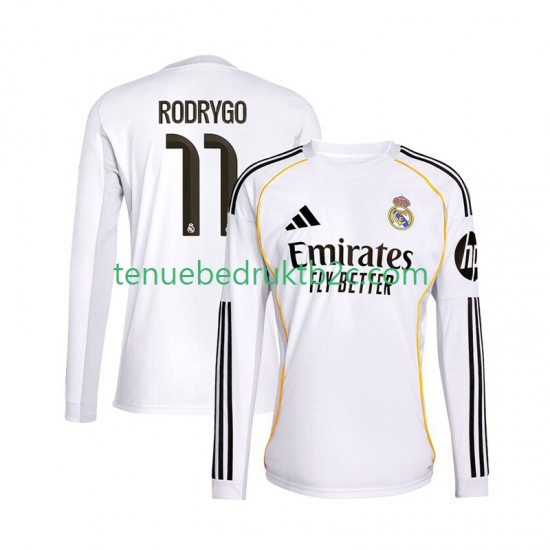 Thuisshirt Real Madrid Rodrygo 11 Mannen 2025-26 L-S