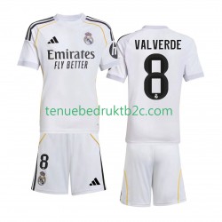 Thuisshirt Real Madrid Valverde 8 Voetbalteneu Kinderen 2025-26 S-S