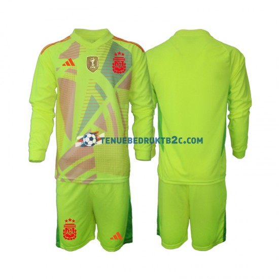 Uitshirt Argentinië Keeper Voetbalteneu Kinderen 2024 L-S