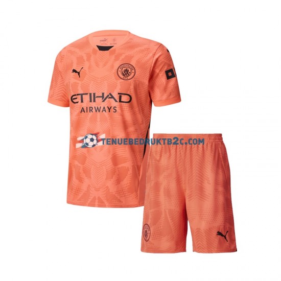 Uitshirt Manchester City Keeper Voetbalteneu Kinderen 2024-25 S-S