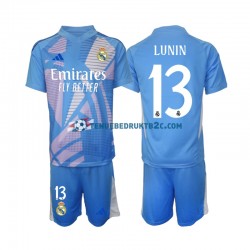 Thuisshirt Real Madrid Keeper Andriy Lunin 13 Voetbalteneu Kinderen 2024-25 S-S
