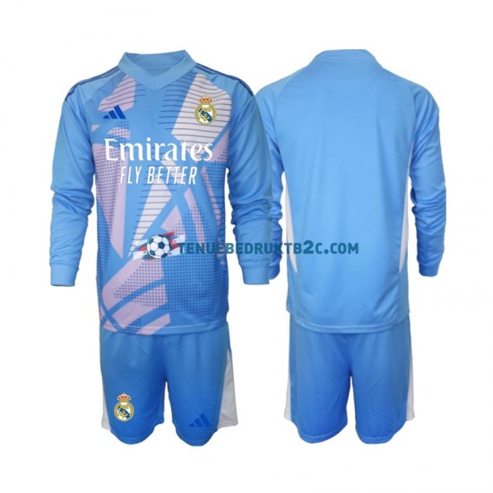 Thuisshirt Real Madrid Keeper Voetbalteneu Kinderen 2024-25 L-S