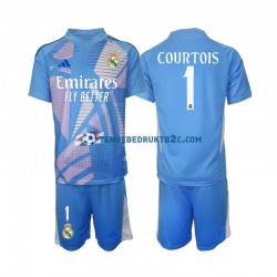 Thuisshirt Real Madrid Keeper Thibaut Courtois 1 Voetbalteneu Kinderen 2024-25 S-S
