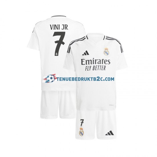 Thuisshirt Real Madrid Vinicius Junior 7 Voetbalteneu Kinderen 2024-25 S-S Wit