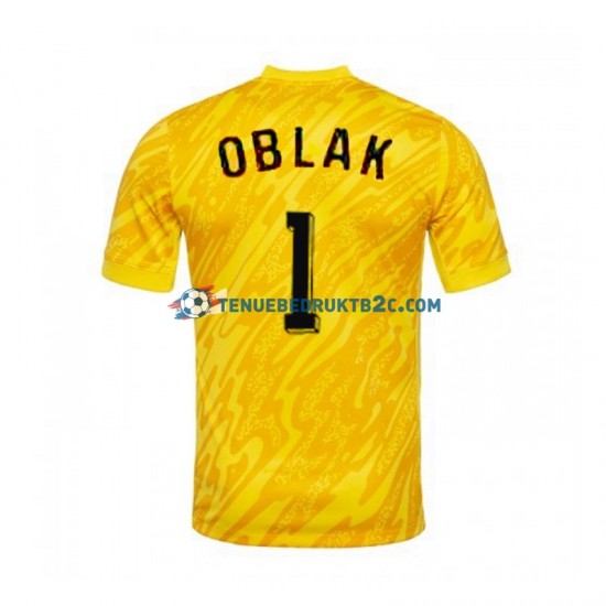 Thuisshirt Slovenië Keeper Jan Oblak 1 Mannen Europacup 2024 S-S Geel