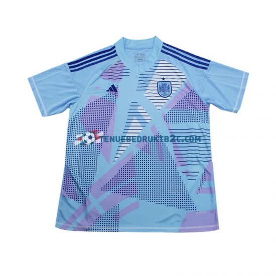 Uitshirt Spanje Keeper Mannen Europacup 2024 S-S Blauw