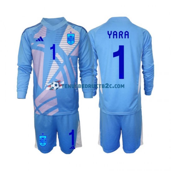 Thuisshirt Spanje Keeper David Raya 1 Voetbalteneu Kinderen Europacup 2024 L-S