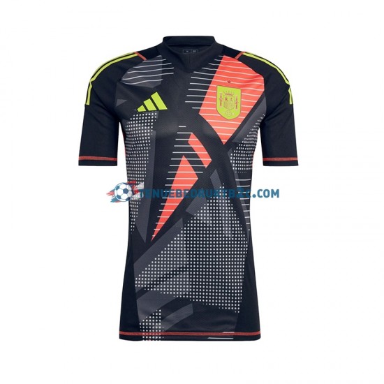 Thuisshirt Spanje Keeper Mannen Europacup 2024 S-S Zwart