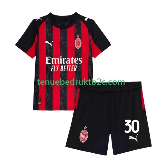 Thuisshirt AC Milan Ardon Jashari 30 Voetbalteneu Kinderen 2025-26 S-S