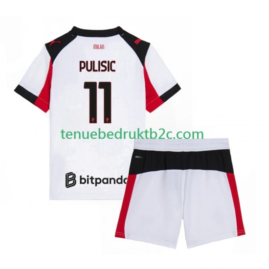 Uitshirt AC Milan Christian Pulisic 11 Voetbalteneu Kinderen 2025-26 S-S
