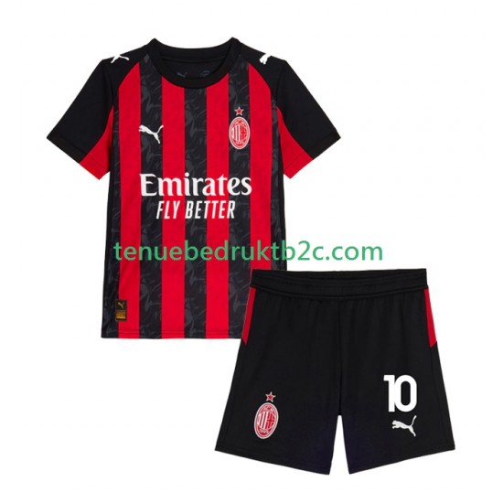 Thuisshirt AC Milan Rafael Leao 10 Voetbalteneu Kinderen 2025-26 S-S