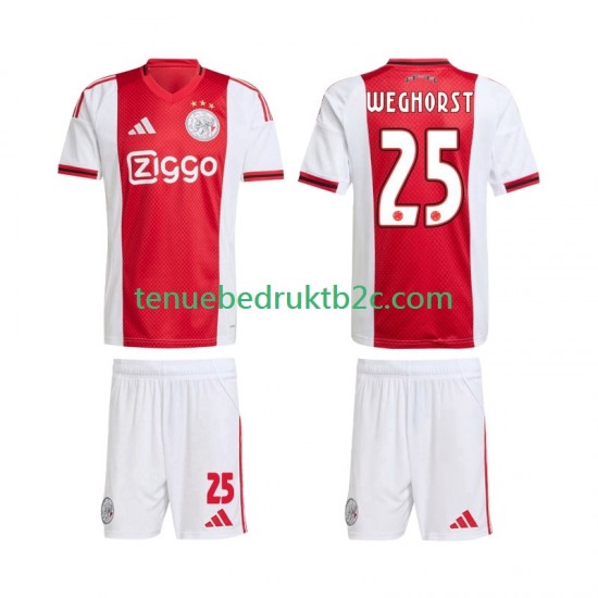 Thuisshirt AFC Ajax Wout Weghorst 25 Voetbalteneu Kinderen 2025-26 S-S