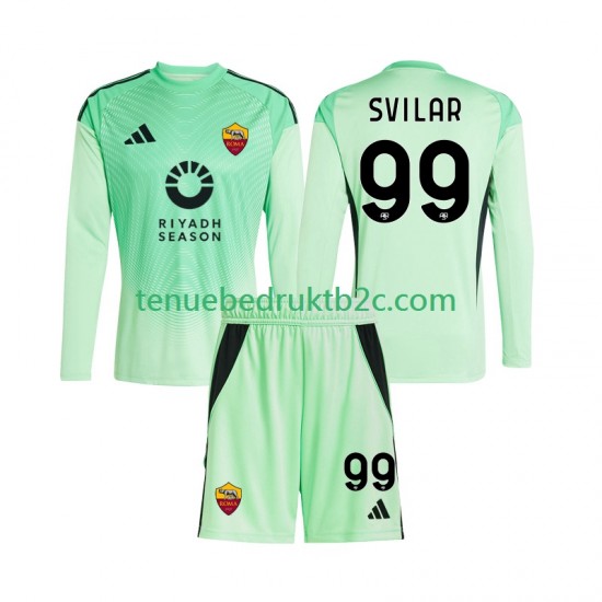 Uitshirt 4de shirt AS Roma Keeper Mile Svilar 99 Voetbalteneu Kinderen 2025-26 L-S